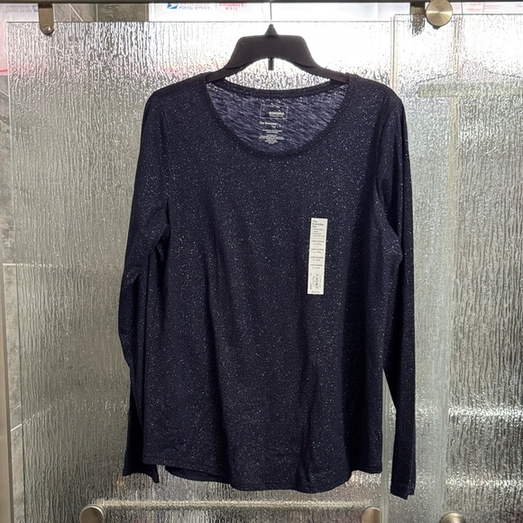 Sparkling Midnight Blue Long Sleeve Tee - Picture 1 of 4